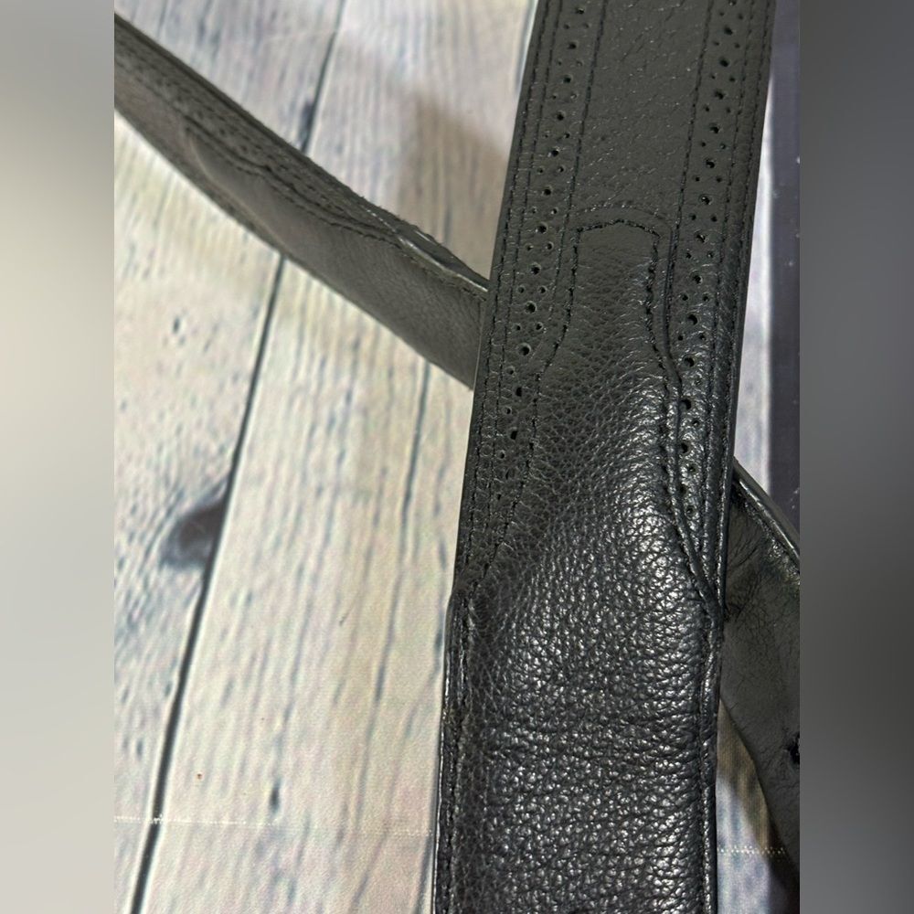 Ariat Black Leather Silver Buckle Western Southwestern Cowboy Casual Belt 44 - Picture 13 of 13